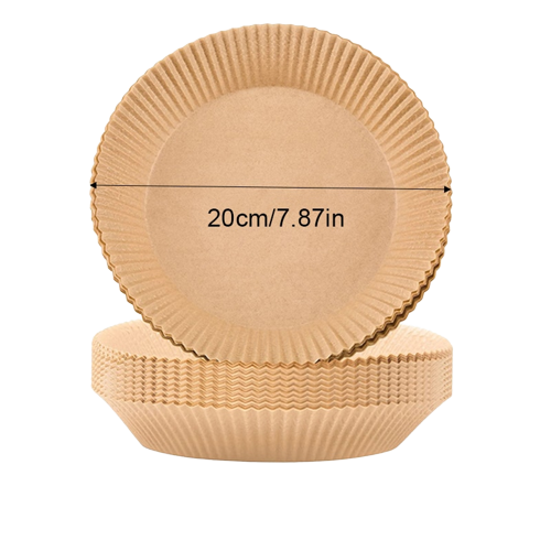 50pcs Air Fryer Disposable Paper Liner Non-Stick Mat Steamer Round Paper Baking Mats Kitchen AirFryer Tools Baking Accessories