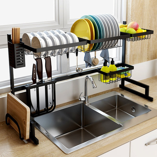 Kitchen rack multi-function sink rack dish rack countertop drain rack storage rack household sink rack to put dishes and dishes